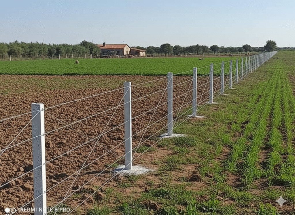 application de fil barbelé