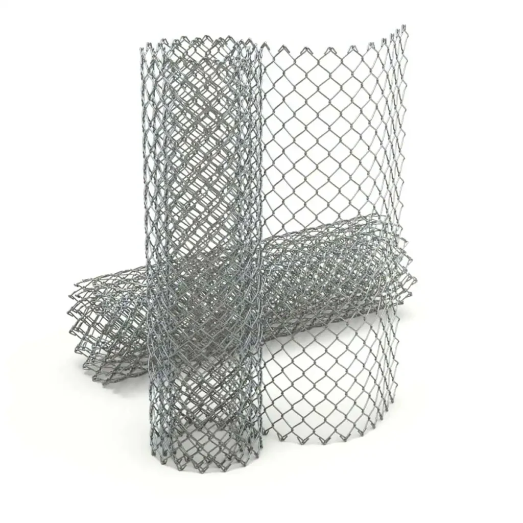 Deux rouleaux de grillage métallique galvanisé à maille losange pour la clôture et le tesiij de terrains agricoles.